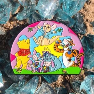 Winnie The Pooh Hippie Family Festie Crew Eeyore Tigger Piglet Enamel Hat Pins